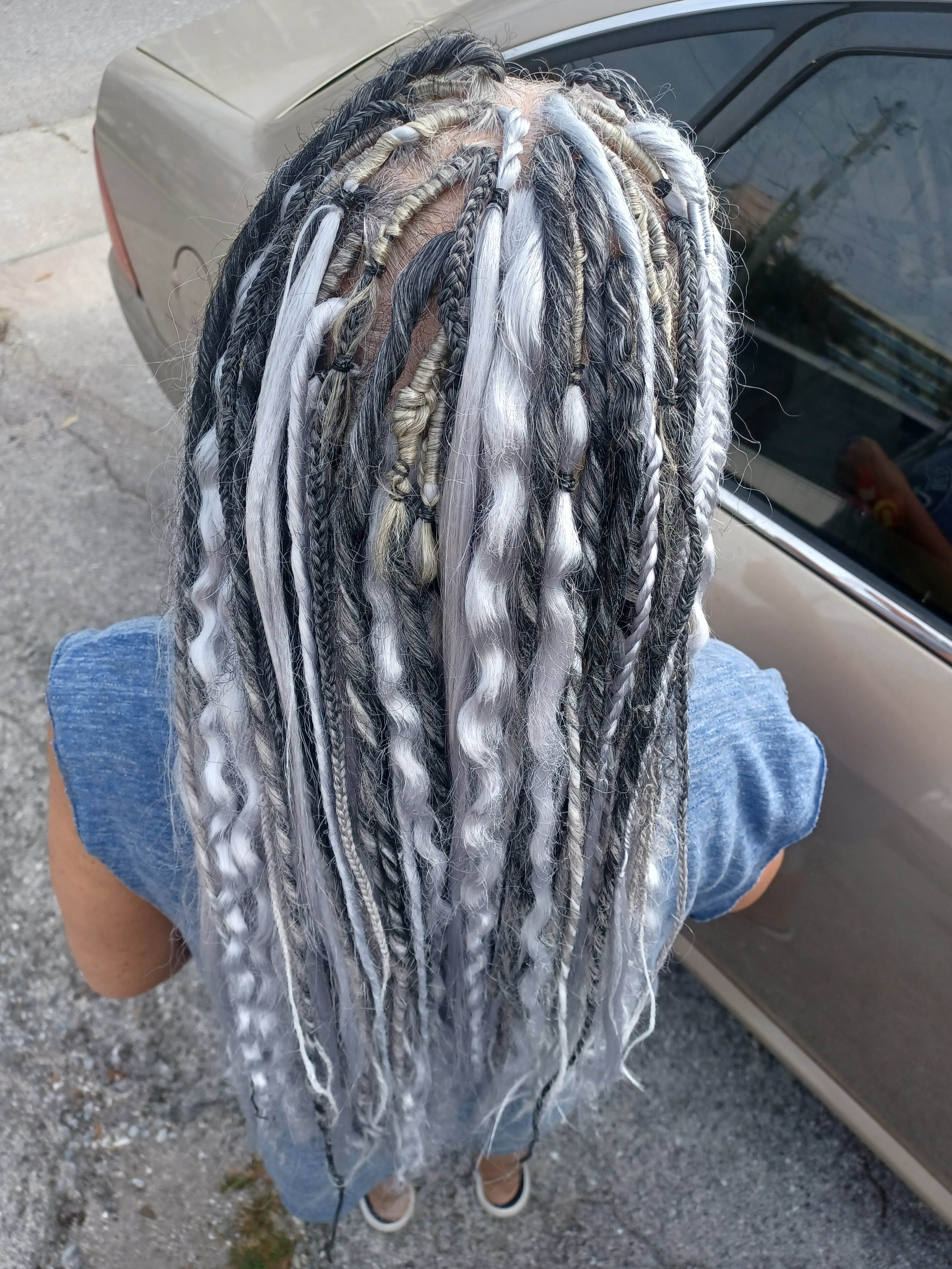 Silver Messy Loc Extensions